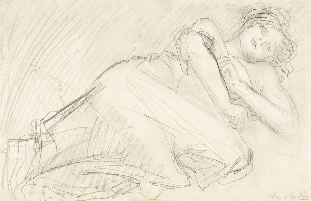Sleeping woman. The Abandoned (1898&ndash;1907) by Auguste Rodin. Original from The MET museum. Digitally enhanced by…