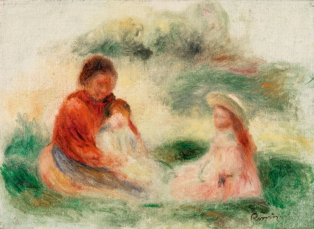 Young Family (La Jeune famille) (1902&ndash;1903) by Pierre-Auguste Renoir. Original from Barnes Foundation. Digitally…