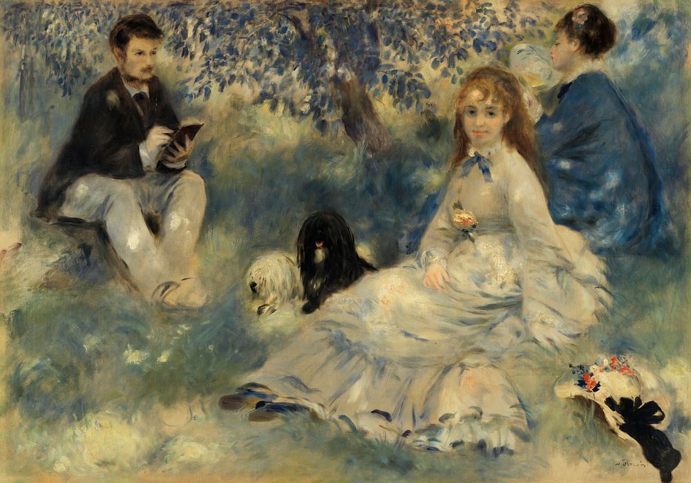 Henriot Family (La Famille Henriot) (1875) by Pierre-Auguste Renoir. Original from Barnes Foundation. Digitally enhanced by…