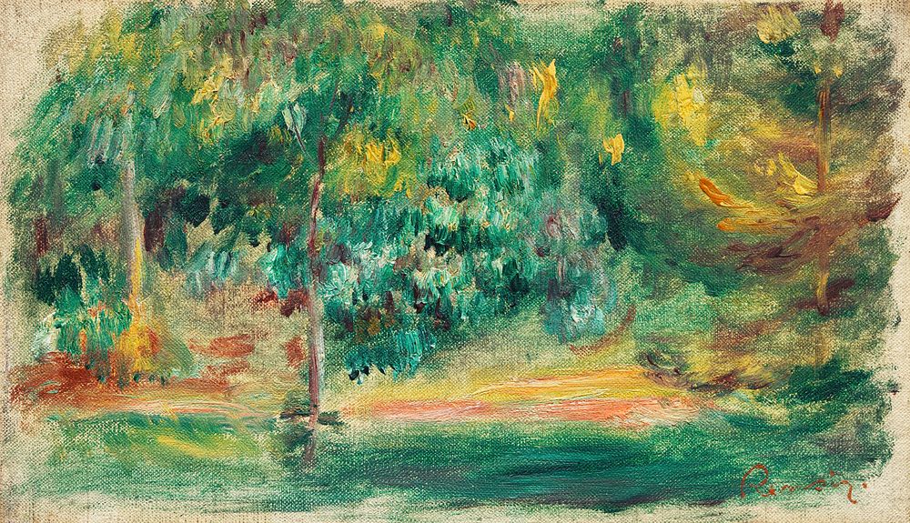 Paysage (1900) by Pierre-Auguste Renoir. Original from The Los Angeles County Museum of Art. Digitally enhanced by rawpixel.