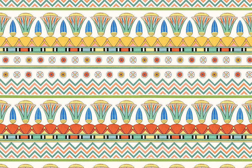 Egyptian psd ornamental pattern background 