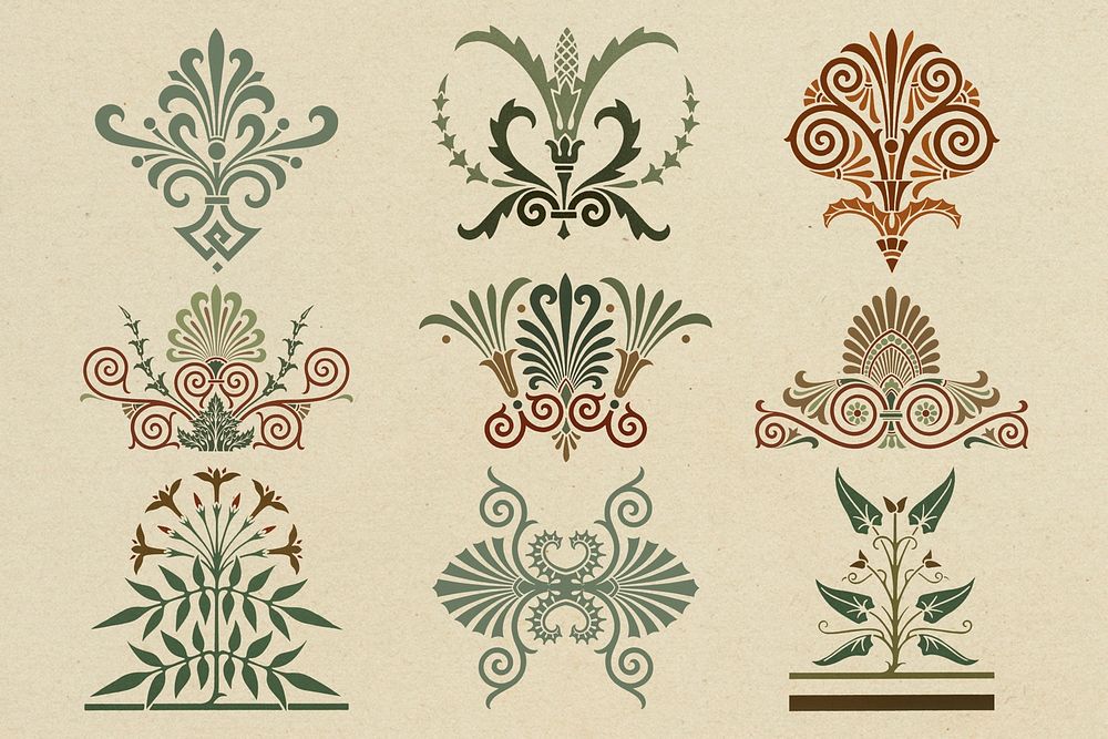 Greek ornamental element psd pack