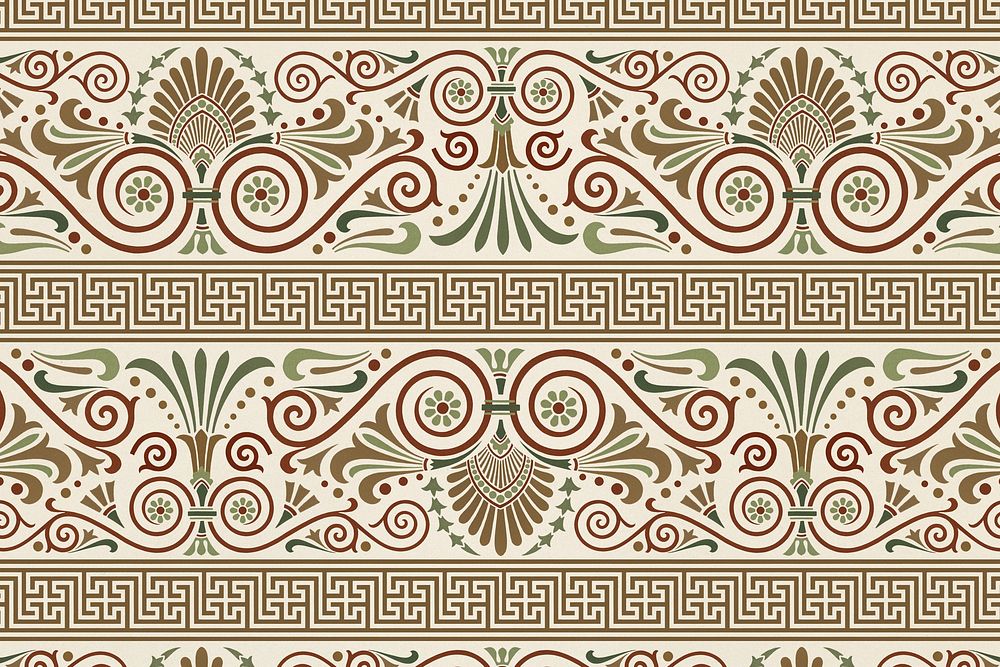 Decorative psd  ancient Greek key pattern background