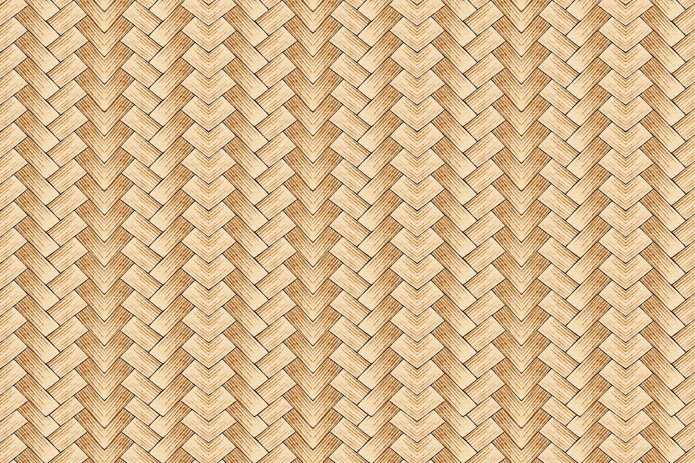 Traditional Japanese bamboo weave pattern psd, remix of artwork by Watanabe Seitei