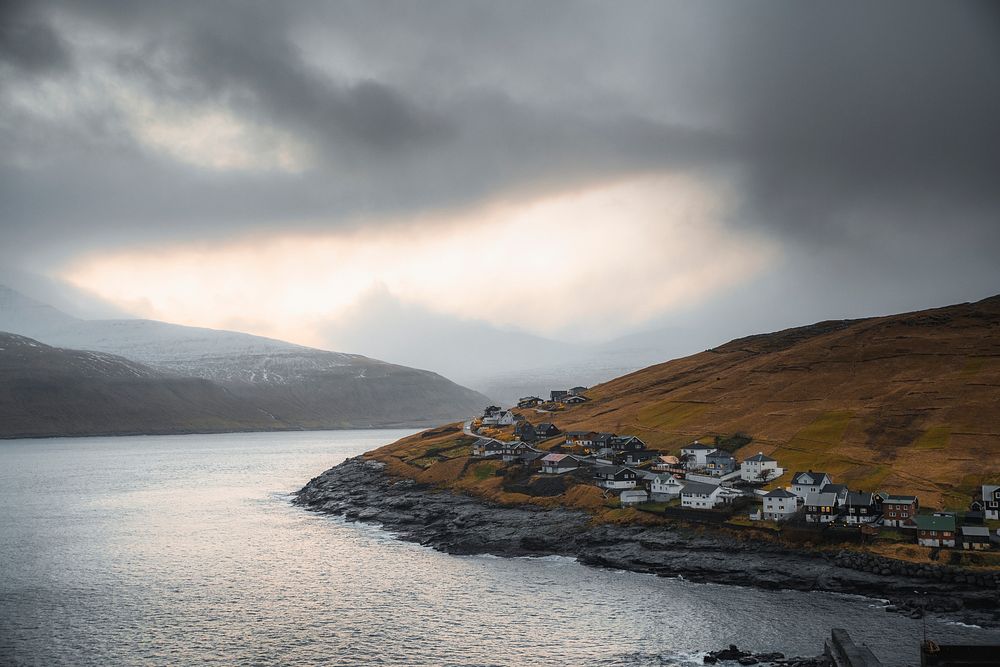Remote town in the Faroe islands