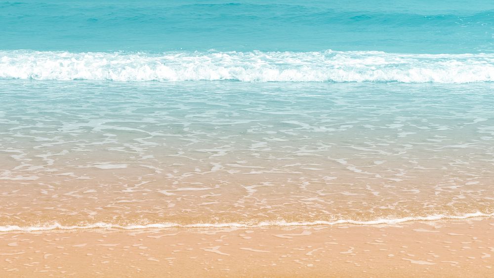 Summer desktop wallpaper background, blue sea and beach