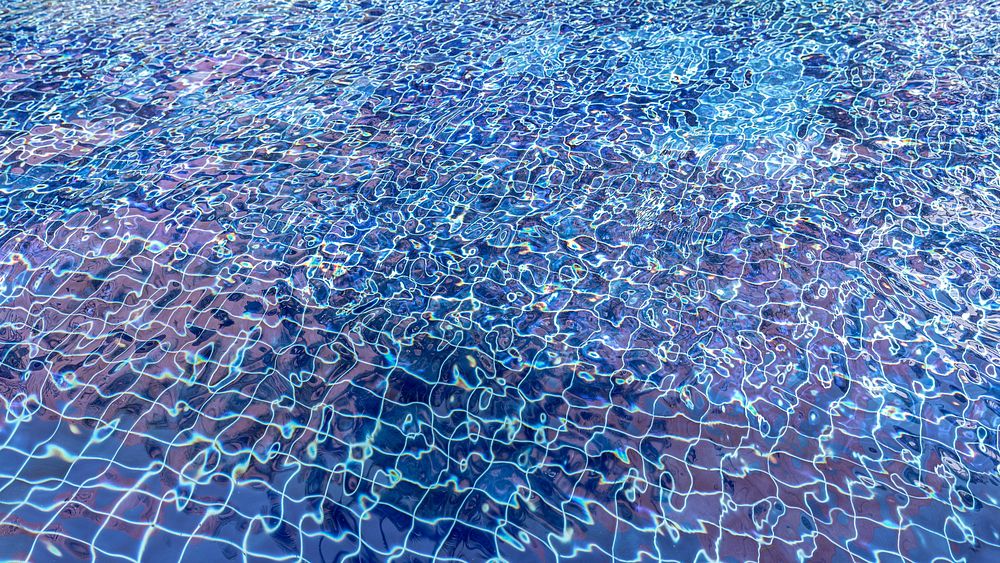 Abstract tile pattern in a swimming pool