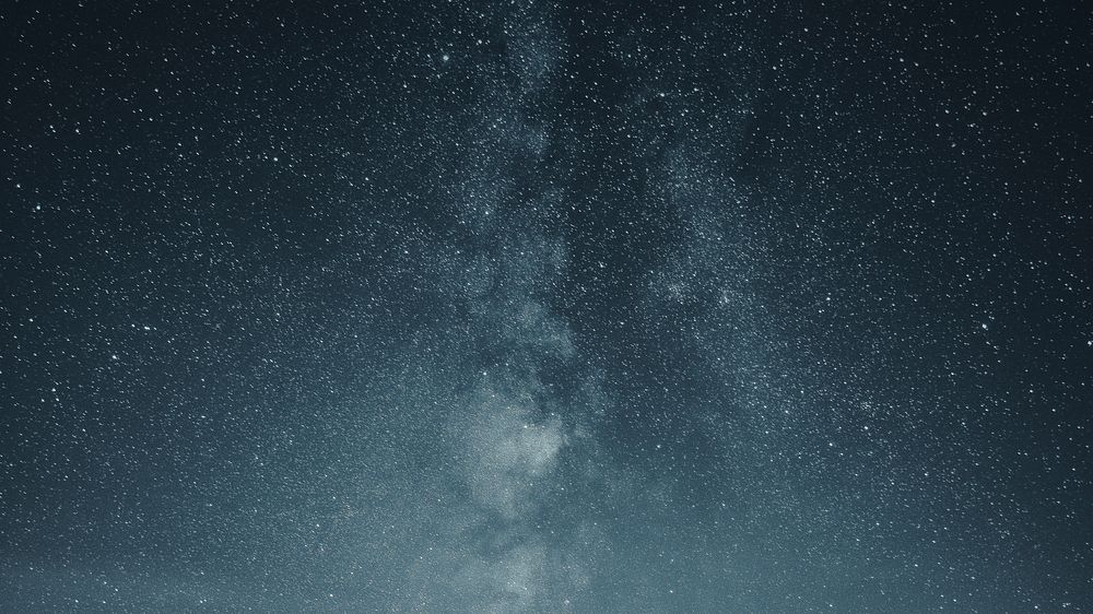 Night sky desktop wallpaper, beautiful dark blue galaxy background