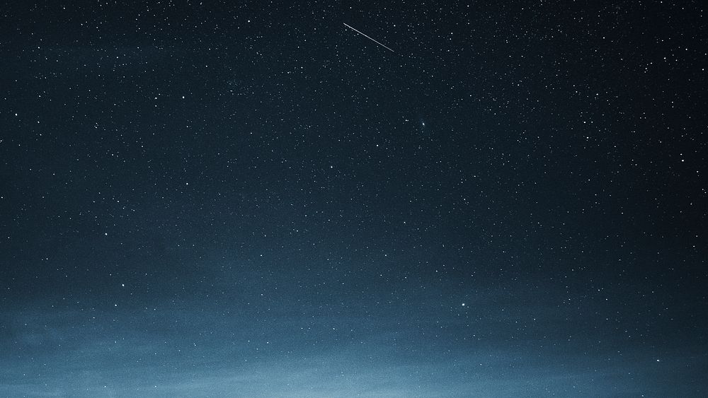 Dark sky HD desktop wallpaper, night celestial shooting star background