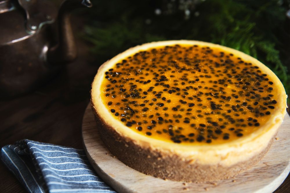 Delicious homemade passion fruit cake