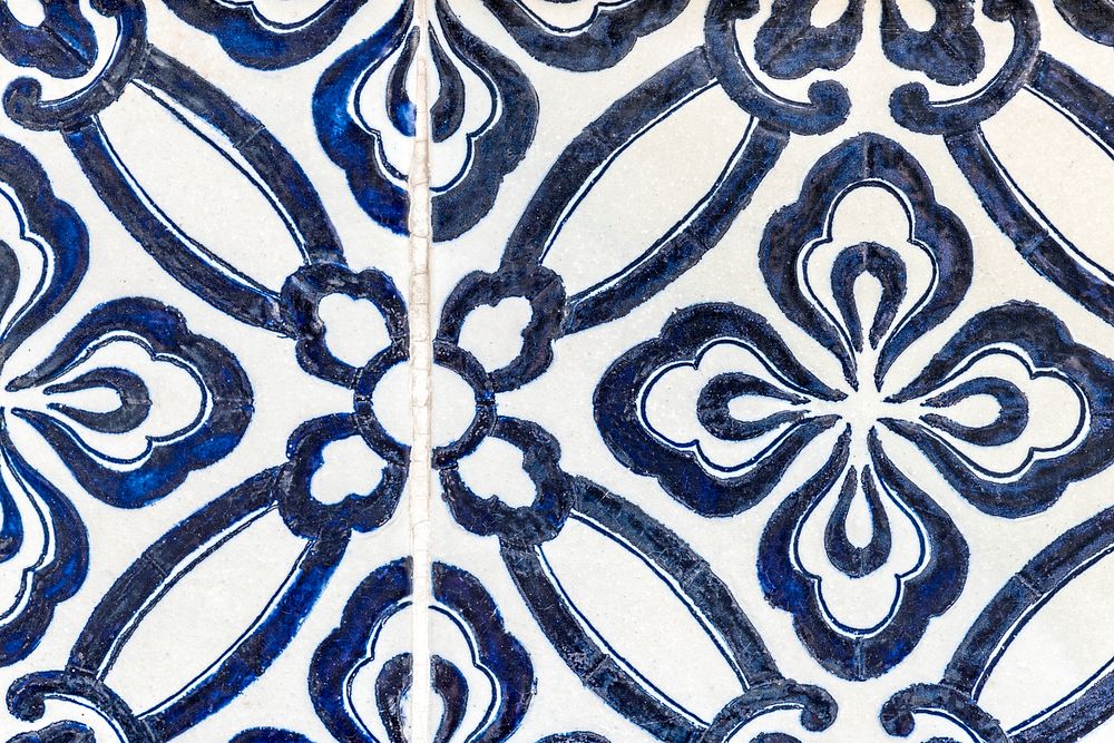 Blue and white textile Background