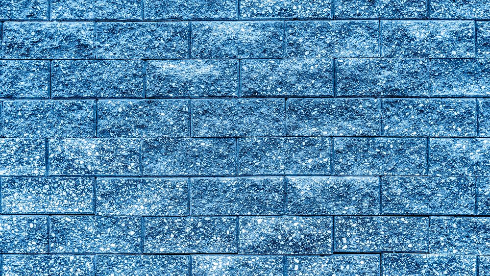 Old blue brick wall background