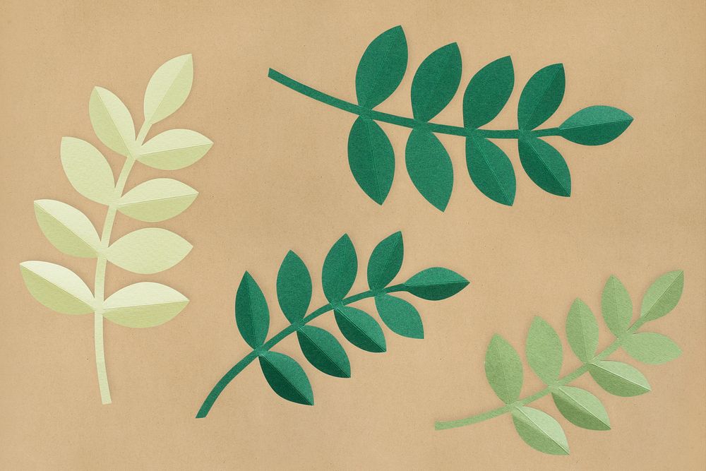 3D leaves paper craft