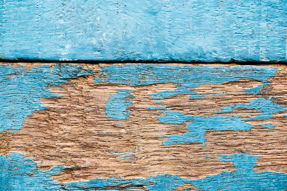 Chipped blue paint wood texture