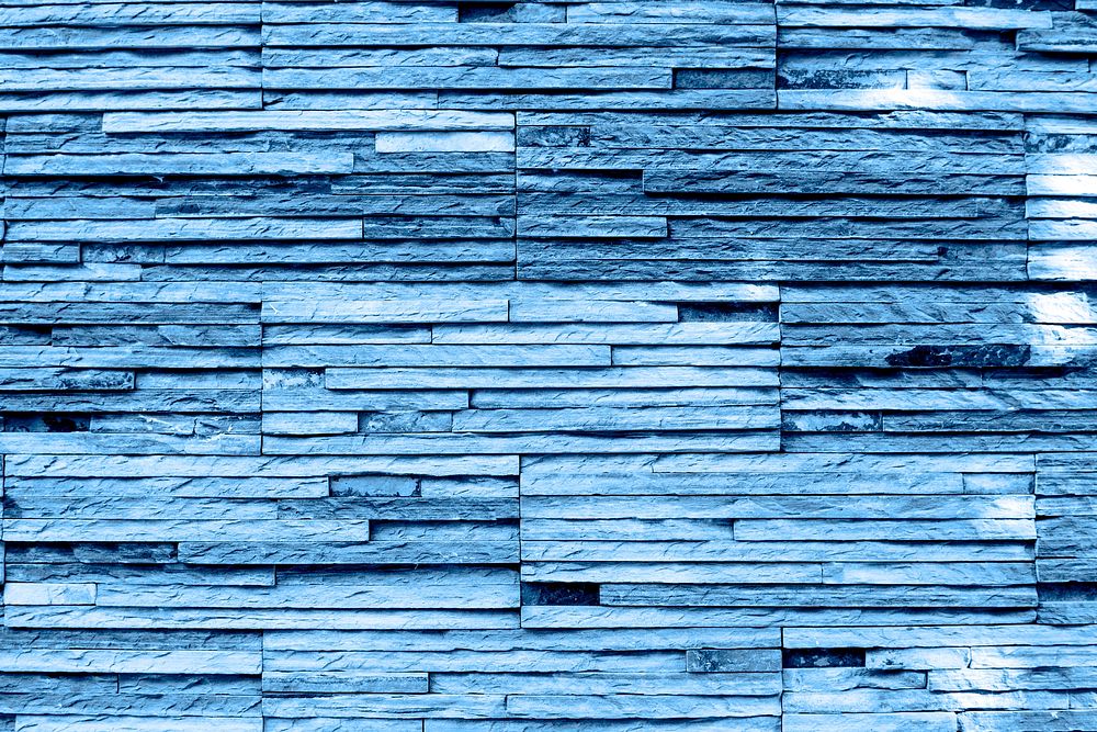Blue brick wall textured Background