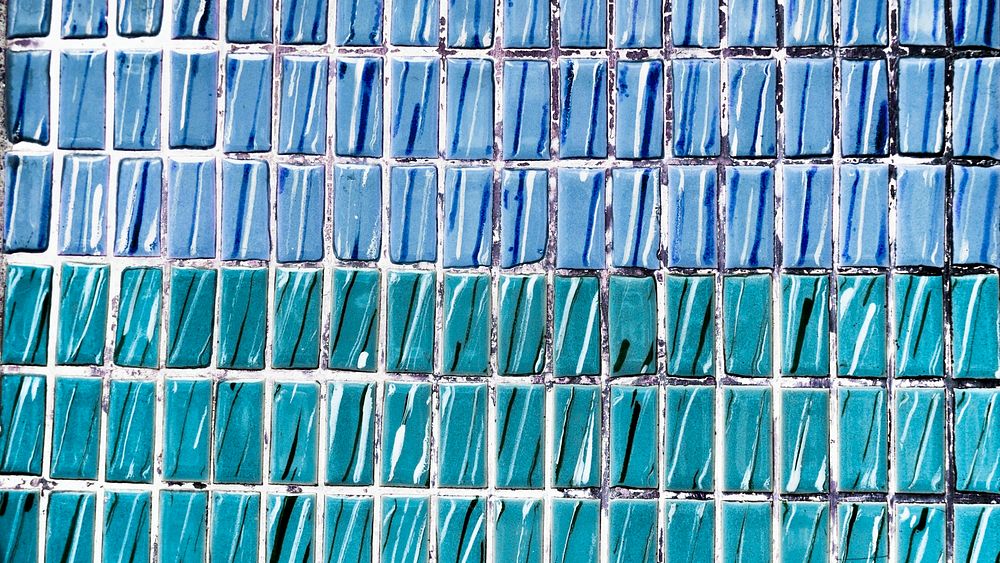Blue teal marble tiles background