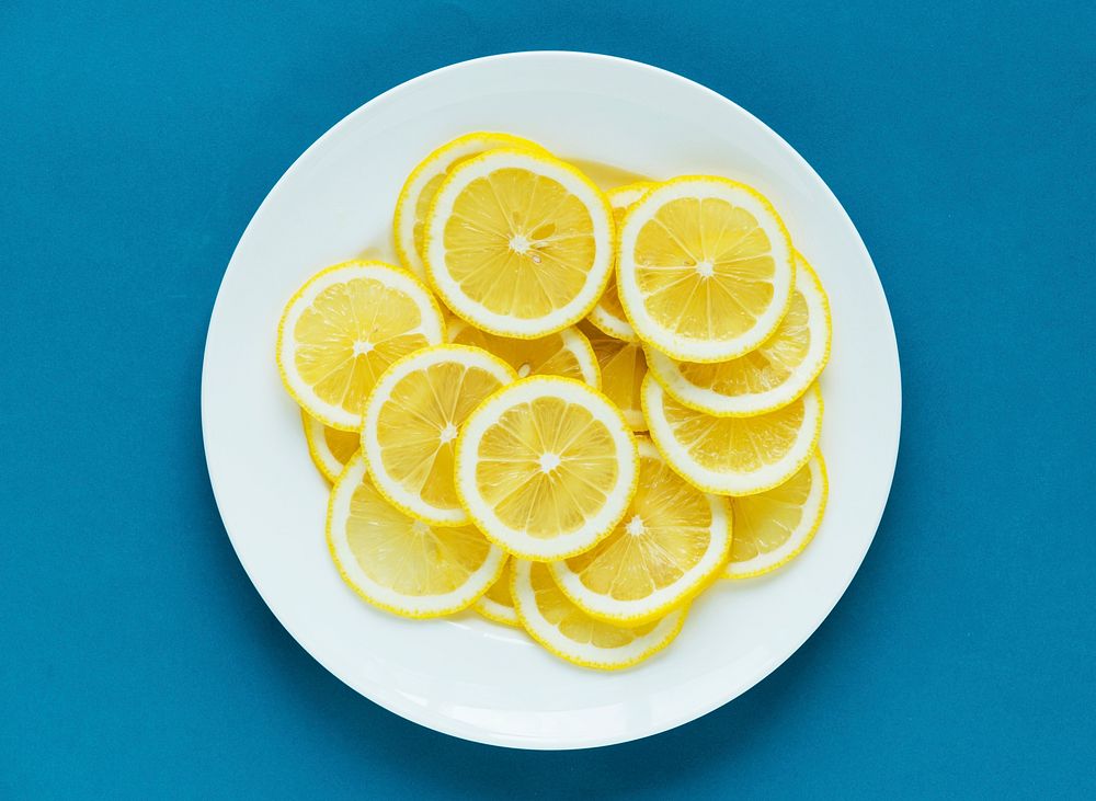 Closeup of lemon textured background
