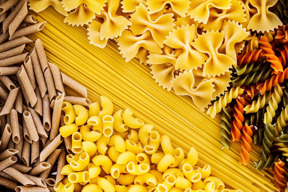 Close up of mixed of pasta