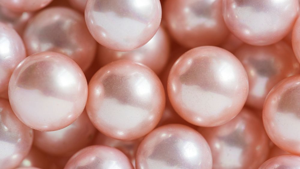 Pink pearls desktop wallpaper background, HD aesthetic image