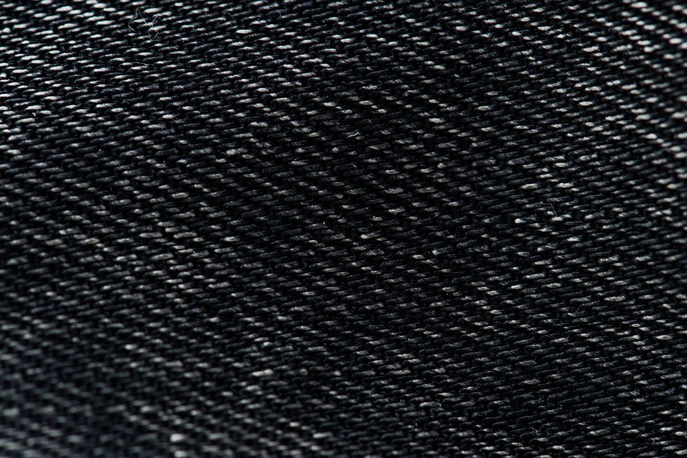 Macro shot of black fabric textile textured