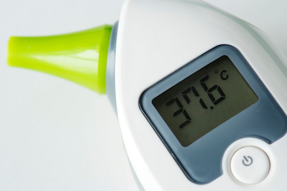 Closeup of digital thermometer