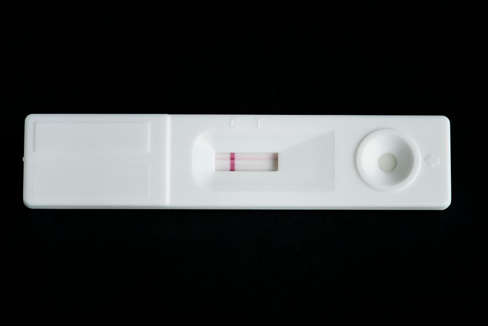 Closeup of pregnant test
