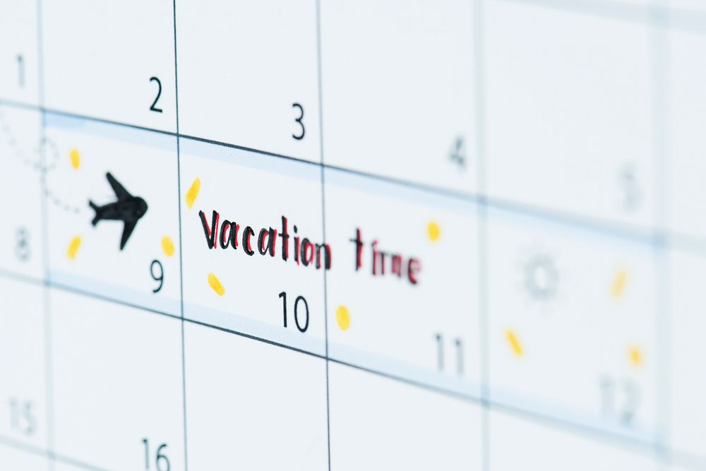Vacation calendar reminder