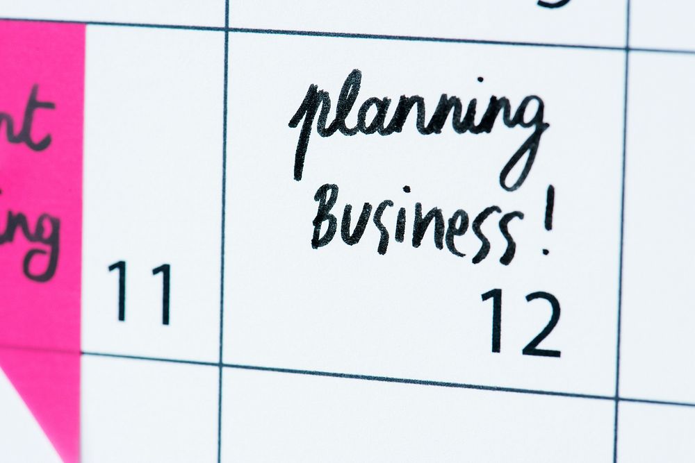 Business planning calendar reminder Free Photo rawpixel