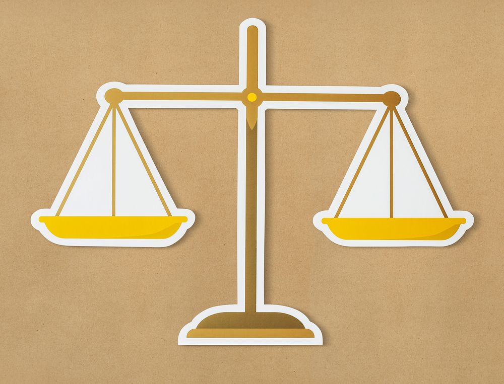 Legal scale of justice icon