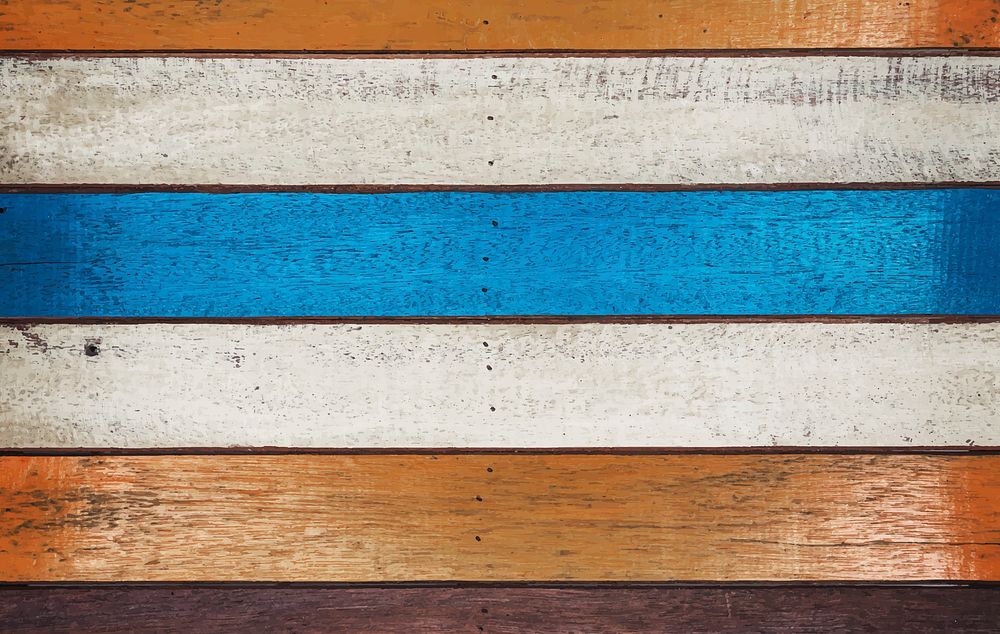 Thai flag painted on a wooden background