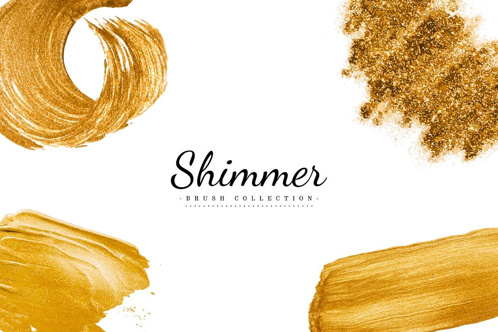 Golden shimmer bush collection vector