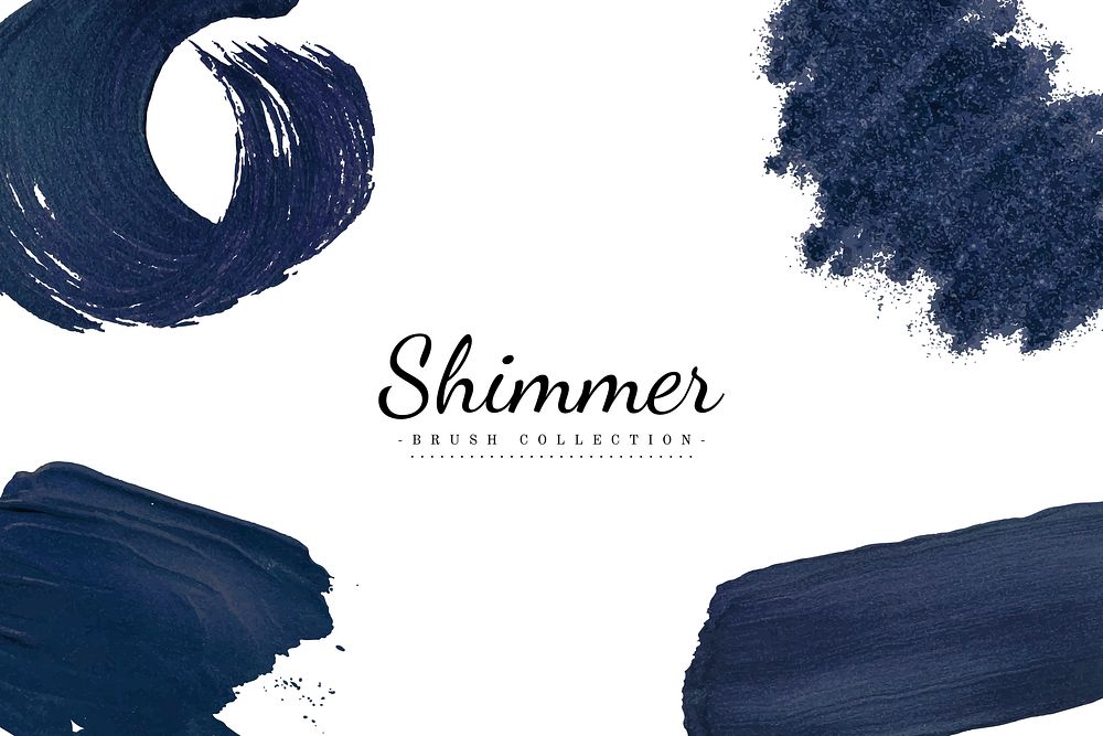 Navy blue shimmer bush collection vector