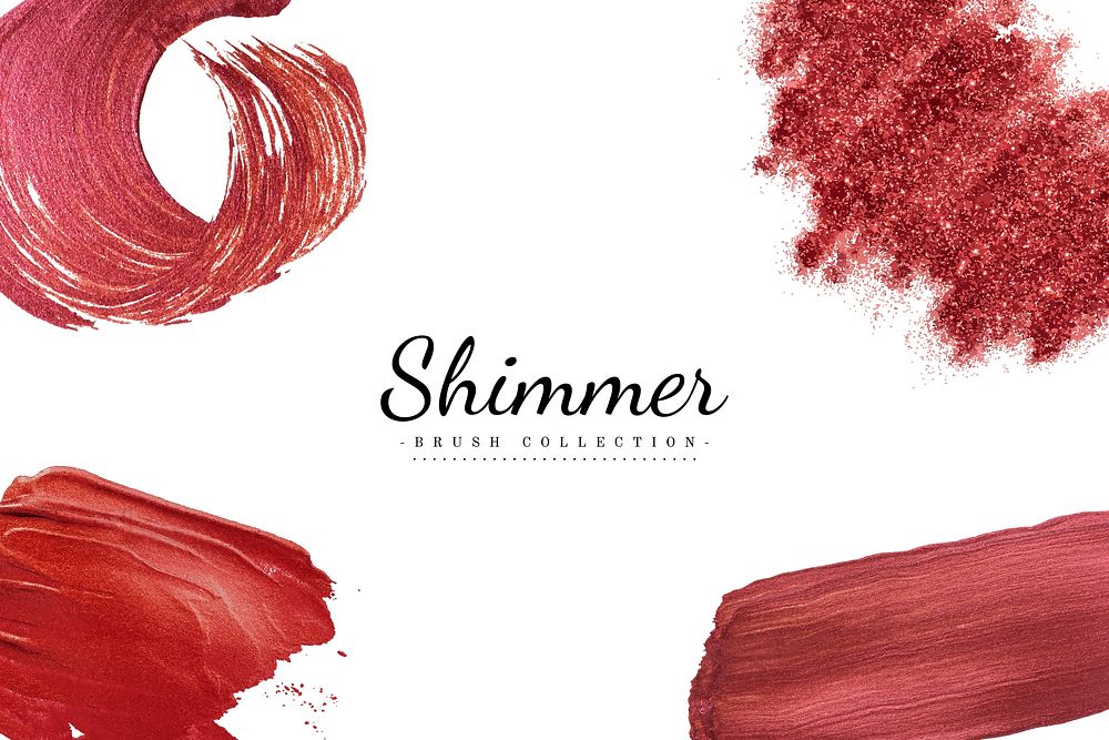 Red shimmer bush collection vector