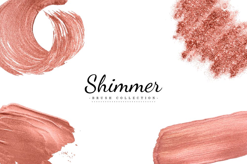 Pink shimmer bush collection vector