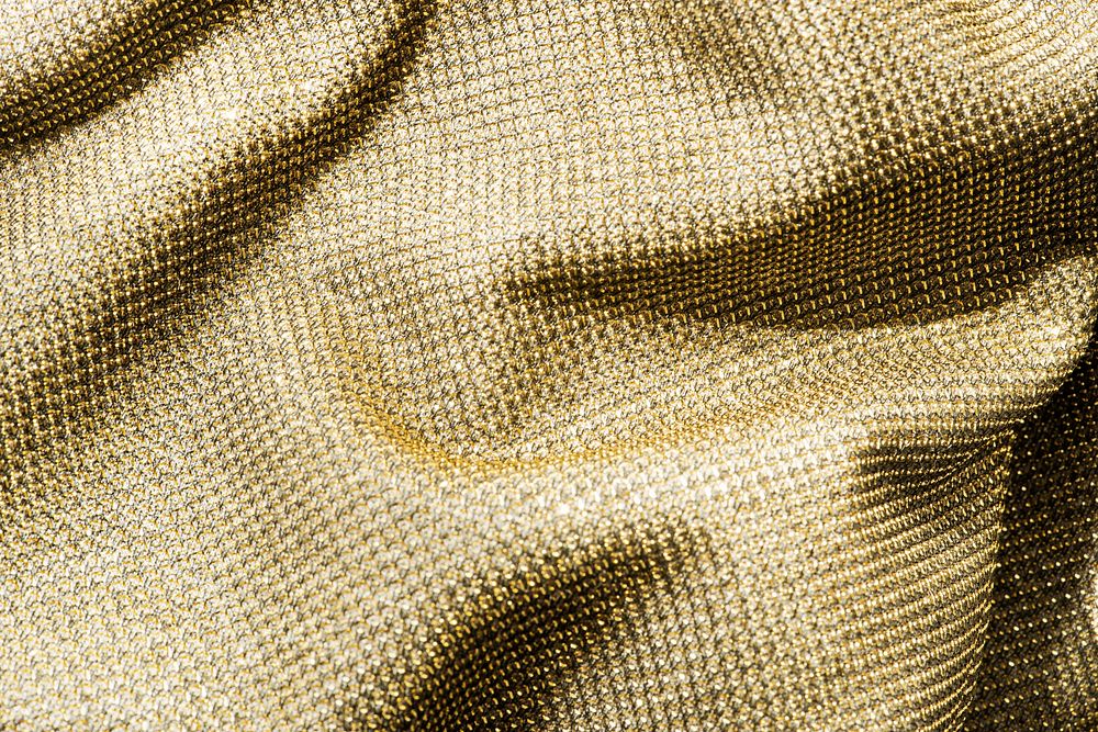 Messed up golden fabric background