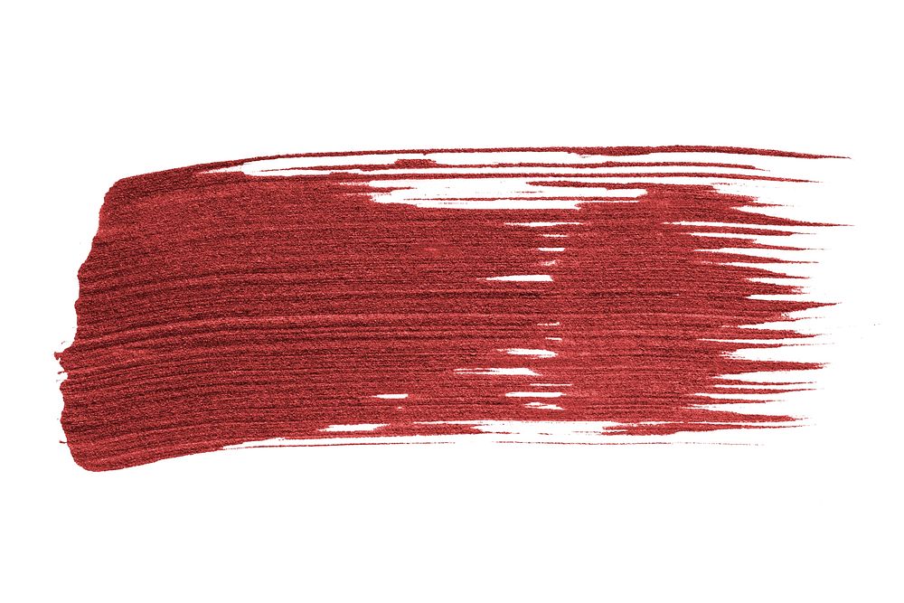 Dark red shimmery brush stroke