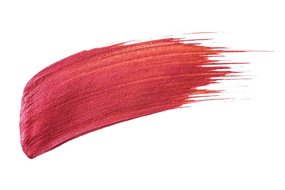 Festive shimmery red brush stroke