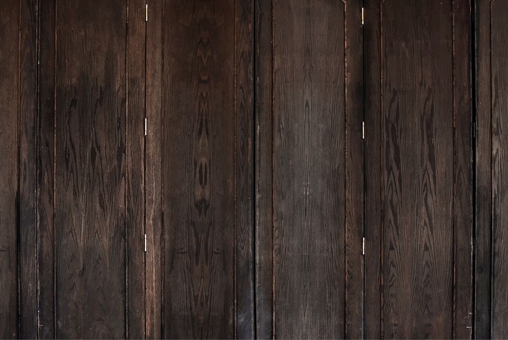 Closeup of a brown wooden door