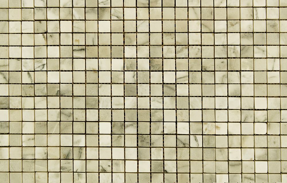 Classic light green mosaic tiles patterned wall