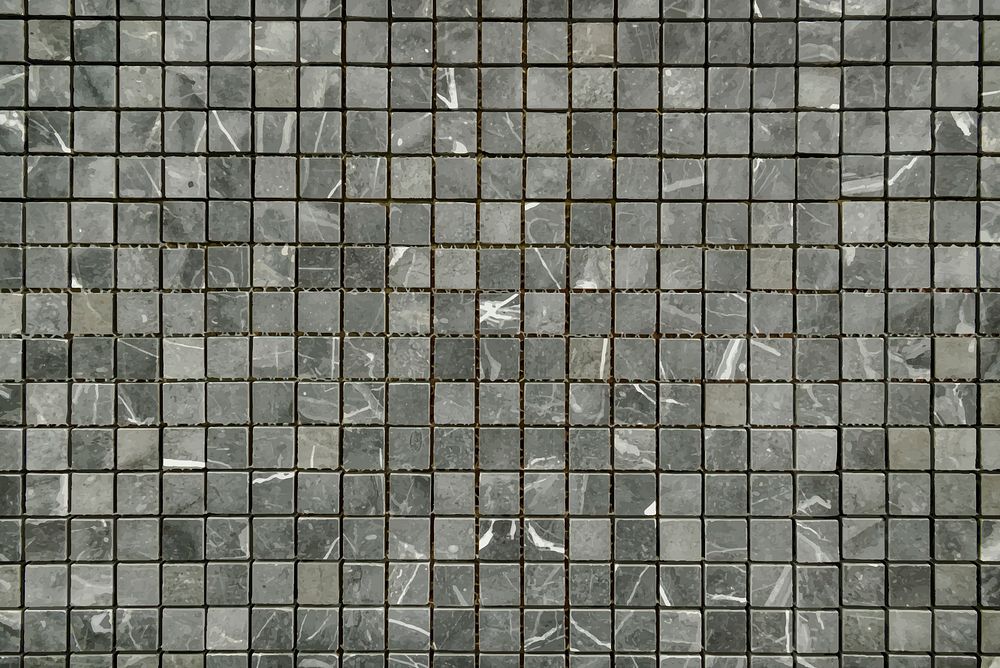 Classic mosaic tiles patterned wall vector