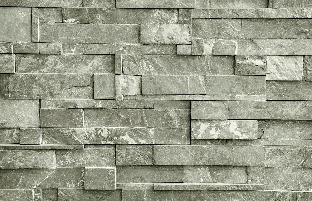Gray brick wall textured wallpaper