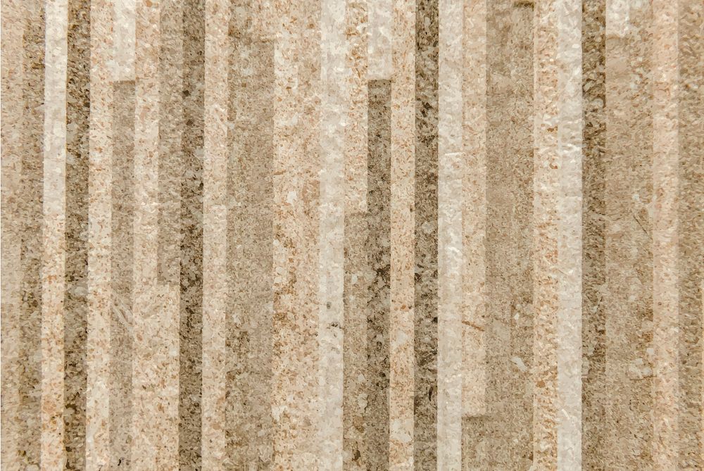 Brown striped sandstone textured wall vector