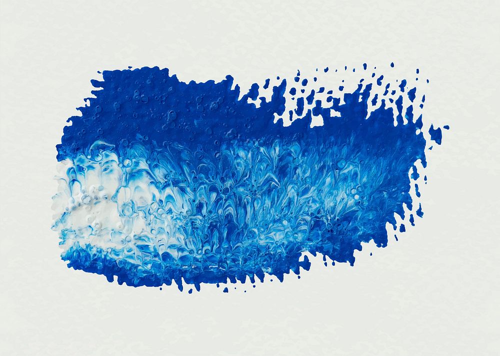 Blue brush stroke sample vector
