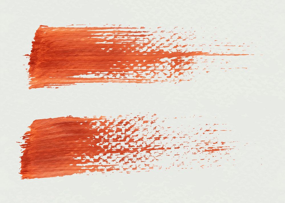 Red acrylic brush stroke vector