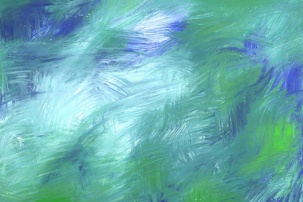 Blue and teal brush stroke painted background vector