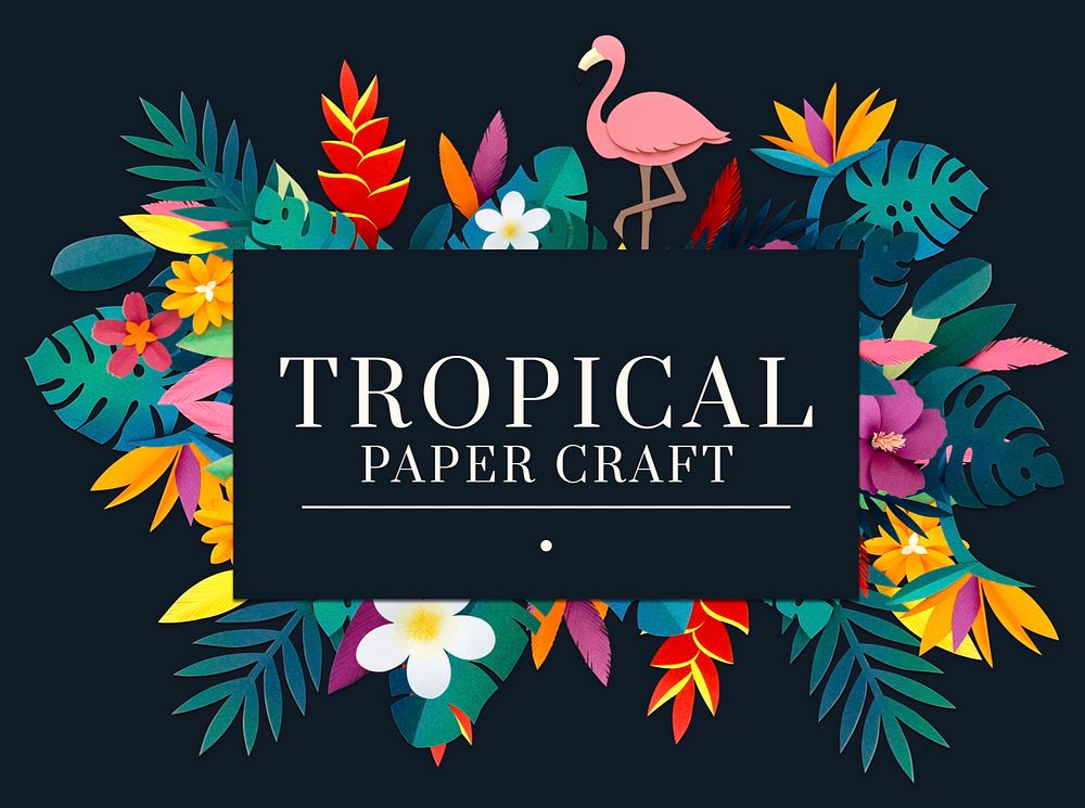Tropical paper craft set