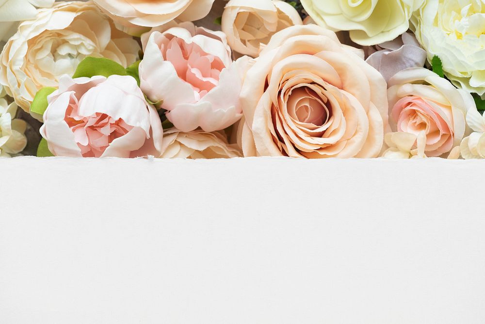Pastel flowers pattern background template