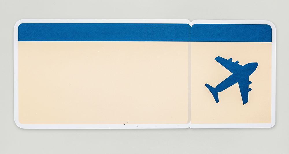 A boarding pass isolated on background
