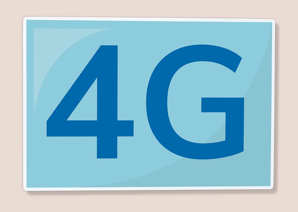4G network communication icon illustration