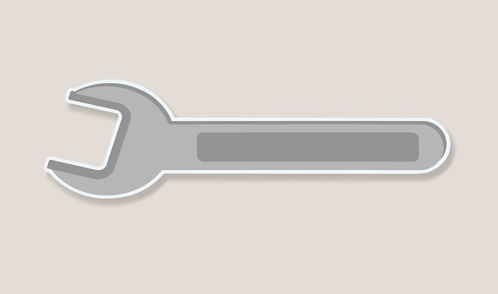 Isolated construction tool wrench icon